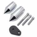 Httmt- Chrome Spike Frame Sliders Crash Protectors Compatible With 2007-2008 Kawasak Ninja Zx-6r P N Mt290-033-cd
