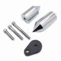 Httmt- Chrome Spike Frame Sliders Crash Protectors Compatible With 2007-2008 Kawasak Ninja Zx-6r P N Mt290-033-cd