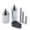 Httmt- Chrome Spike Frame Sliders Crash Protectors Compatible With 2007-2008 Kawasak Ninja Zx-6r P N Mt290-033-cd