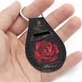 Fuibeng Red Rose Flower Car Seat Covers Floral Auto Steering Wheel Cover Armrest Cushion Seatbelt Pad Keychain Cup Holder