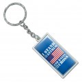 Graphics More I Stand For The Flag Kneel Cross Usa American Patriotic Rectangle Keychain In Chrome Plated Metal