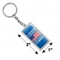 Graphics More I Stand For The Flag Kneel Cross Usa American Patriotic Rectangle Keychain In Chrome Plated Metal