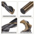 Uxcell 6pcs Jobber Drill Bits 10 5mm Black Nitride Gold Titanium Coated 4341 High Speed Steel Hss 135 Degree Split Point Twist