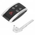 Qiilu Car Key Fob Shell Remote Case Replacement Fit For Jaguar Xf 2009-2012 5 Button