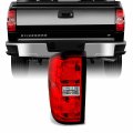 Akkon For Chevy Silverado 1500 2500 Hd 3500 Gmc Sierra Pickup Truck Red Clear Driver Left Side Tail Light Replacement 