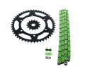 Kawasaki Kdx200 200 Kdx220 220 Green Chain Sprocket Black 14 47 110l 