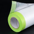 Pre-taped Masking Film 21 7 X 82ft Plastic Drop Cloth With Medium-tack Painters Tape For Painting Protection Cyan 3pcs