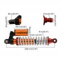 Tdpro 2pcs 320mm 12 5 Front Shock Suspension Absorber For Atv Quad Go Kart 4 Wheeler