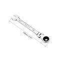 Uxcell 6mm Flex-head Ratcheting Combination Wrench Metric 72 Teeth 12 Point Ratchet Box Ended Spanner Tools Cr-v