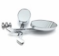 Xkh- Motorcycle Chrome Running Mirror Compatible With Cbr600 900 929 954 1000rr Oval Shape Yzfr1 R6 Fzr600 Yzf600r B01djjebsk