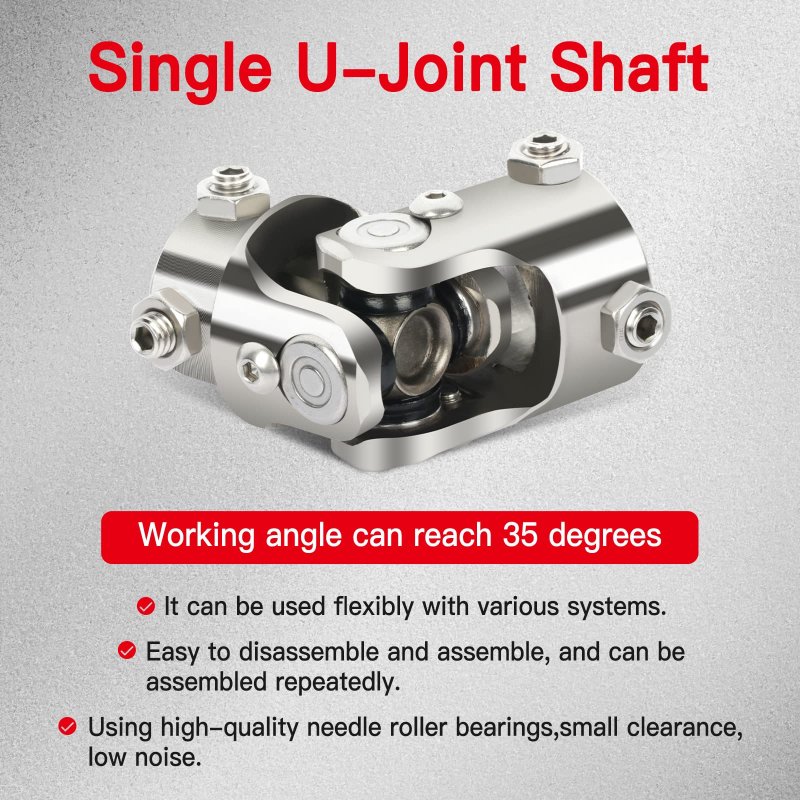 Chrome Steering U Joint Coupling 3 4 In Dd By 1 Shaft Coupler Alloy Steel Automotive Universal 83mm