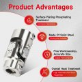 Chrome Steering U Joint Coupling 3 4 In Dd By 1 Shaft Coupler Alloy Steel Automotive Universal 83mm