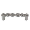 Vicenza Designs K1081 Carlotta Daisy Pull 3-inch Satin Nickel 