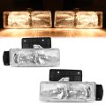 Hecasa Pair Headlights For 1995-2005 Chevrolet Chevy Astro Gmc Safari Replacement Gm2502180 Gm2503180 Headlamps Bracket Mount 