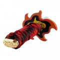 Jdm Samurai Sword Red Alloy Katana Manual Gear Shift Knob Shifter Adapter Universal 15cm 