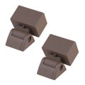 Contemporary Rectangular In Stair Top Rail Brackets- Weathered Brown With Screws 
