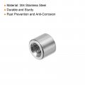 Uxcell 20pcs M3 Round Connector Nuts 304 Stainless Steel Coupling 5mm 0 2 Length Sleeve Rod Bar Stud Nut For Bracket M3x5x6mm