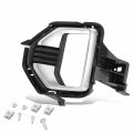 Auto Dynasty Gm1038276 Front Fog Light Bezel For Gmc Canyon 2021-2022 Driver Left Side Smooth Chrome With Black 