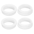 4pcs Rubber Grommets 1-7 8 48mm Drill Hole 1-1 2 38mm Id Top Hat Grommet White Silicone Plug Gasket For Wiring Automotive 