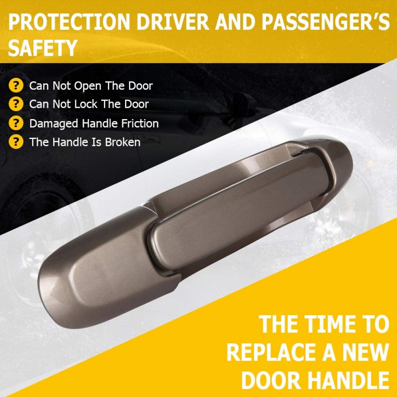 Door Handle Exterior Rear Driver Passenger Side Replacement Fit 1998-2003 For Sienna Outside Beige