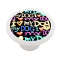 I Love My Dog Decorative High Gloss Ceramic Drawer Knob 