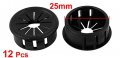 Uxcell 25mm Dia Snap-in Webbed Plastic Cable Bushing Grommet 12pcs Black