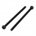 Uxcell M3x50mm Fully Thread Hex Socket Head Knurled Cap Screw Bolt Black 10pcs