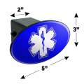 Star Of Life Medical Health Emt Rn Md Oval Tow Trailer Hitch Cover Plug Insert