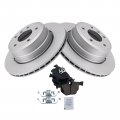 Brake Pads And Coated Rotors Set Rear With Ceramic Posi-quiet Fits 2008 Bmw 528xi