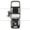 Niuparts Door Mirror Black With Led Turn Signal Strip Driver Side Fit International 4300 4400 7400 7600 8500 8600 Truck