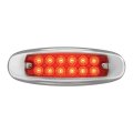 Gg Grand General 76442 Red Red Light Ultra Thin Spyder Rd 12led Dual Function With S S Rim 