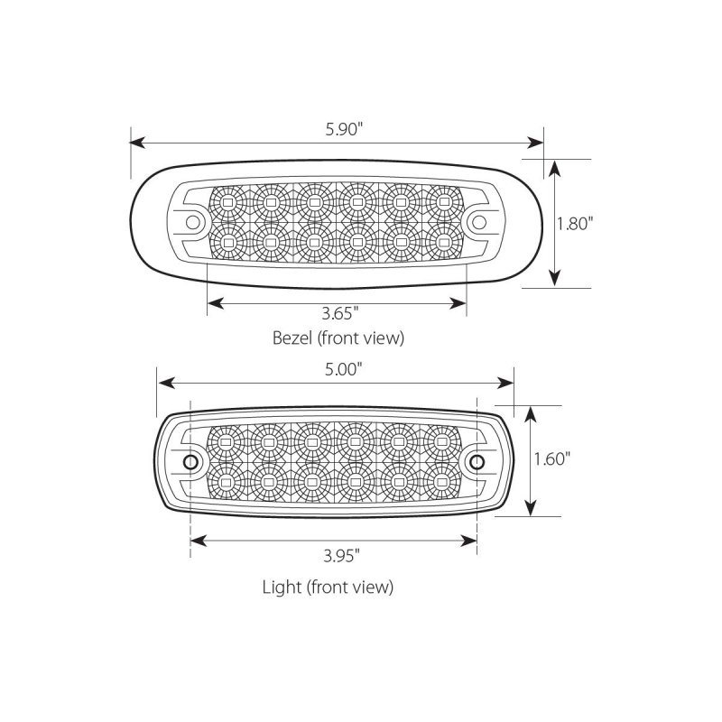 Ultra Thin Spyder 12led Dual Function Rear Light With S S Rim Red Model 76442 For Trucks Trailers Rvs And Atvs Waterproof