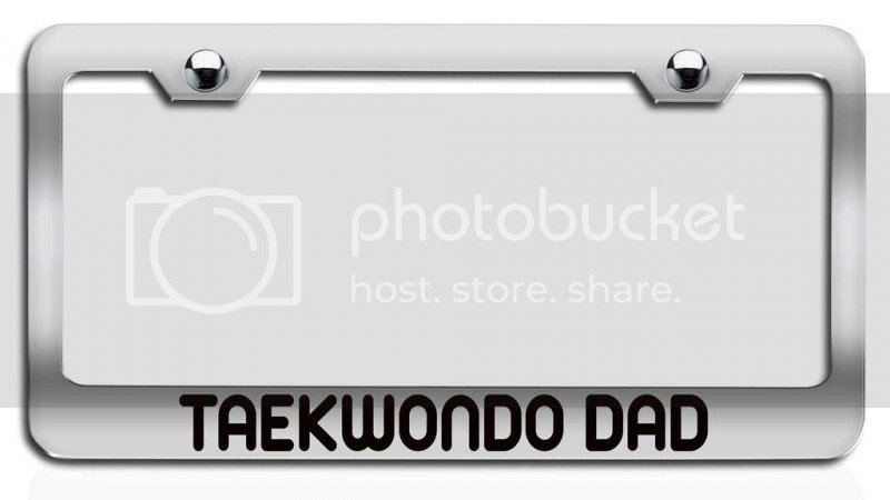 Taekwondo Dad Chrome Metal License Plate Frame Tag Holder I66