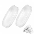 Annhua Disposable Arm Sleeves Covers 100 Pcs Plastic Oversleeves Protector With Elastic Cuff Waterproof Pe For Arms Clinic 