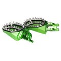 Rzmmotor Cnc Aluminum Dirt Bike Green Footpegs Pedals Footrest Fit For Kawasaki Suzuki Kx250 Kx250f Kx450f Klx450 Rmz250 Rm250