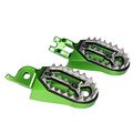Rzmmotor Cnc Aluminum Dirt Bike Green Footpegs Pedals Footrest Fit For Kawasaki Suzuki Kx250 Kx250f Kx450f Klx450 Rmz250 Rm250