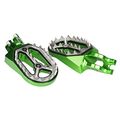 Rzmmotor Cnc Aluminum Dirt Bike Green Footpegs Pedals Footrest Fit For Kawasaki Suzuki Kx250 Kx250f Kx450f Klx450 Rmz250 Rm250