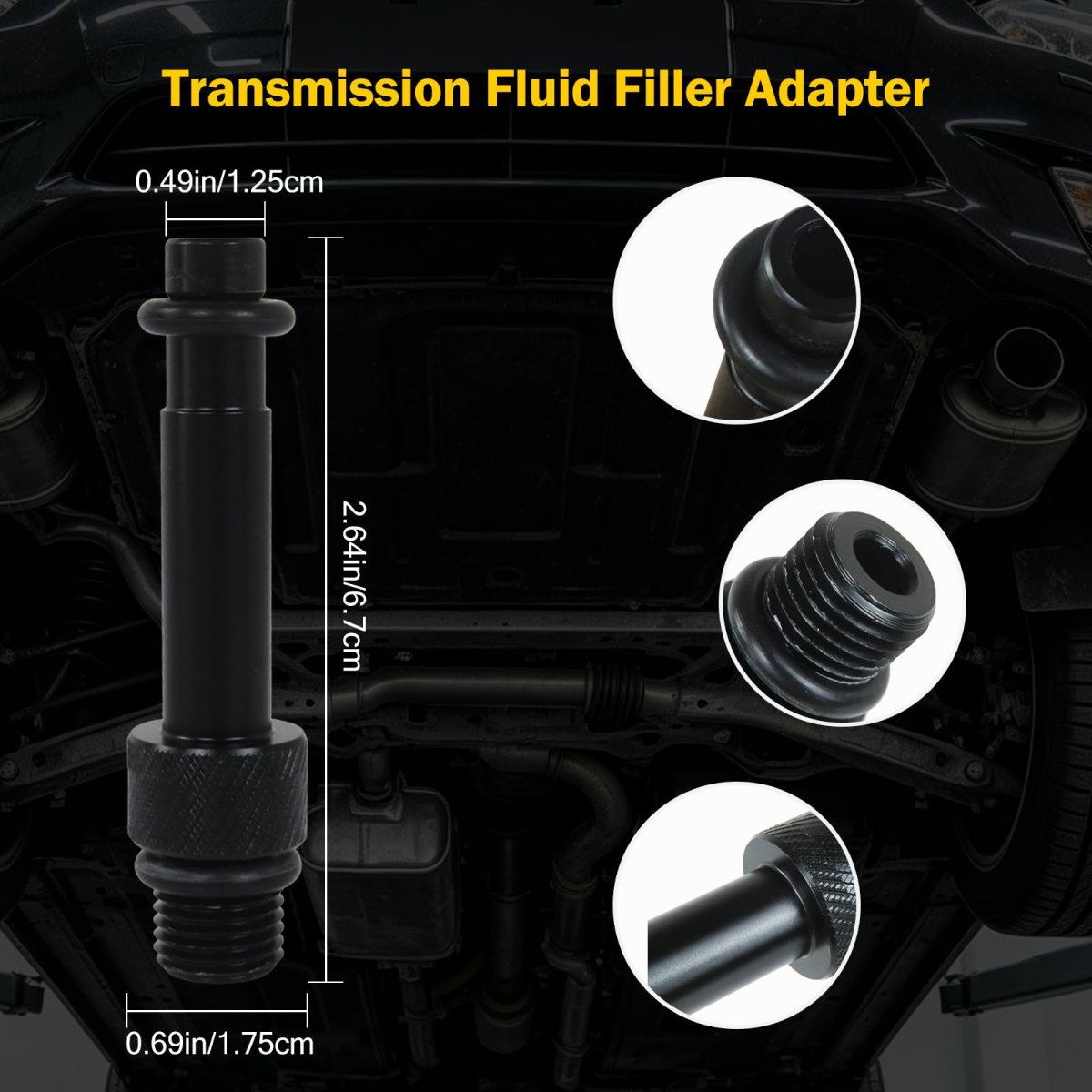 Transmission Fluid Filler Adapter For Nissan Cvt Leaf 2014 And Newer Aluminum Alloy Fill Tool M12 X 1 25mm Thread Blue-8195-4