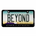 Ipick Image Made For Dodge Challenger In 3d Dark Gray Letters On Black Metal License Plate Frame