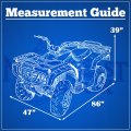 Superior All-weather Water Repellent Atv Cover Universal Fits Up To 86 Length 4-wheeler 4x4 Black 300d Protects From Rain Dust