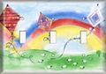 Snazzyswitch Rainbows And Kites 2 Decorative Light Switch Cover Triple Toggle Wall Plate 
