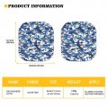 Drydeepin Underwater Sea Shark Print 2 Piece Car Windshield Sun Shade For Front Windowshades Protection Automotive Sun Shield