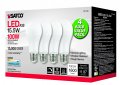 Satco S11425 57 Inch 15 5w A19 Led Medium Base Replacement Lamp Pack Of 4 Color Temperature 5000 Finish Frosted