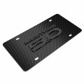 Ipick Image Made For Ford Mustang 5 0 3d Dark Gray Logo On Black Carbon Fiber Pattern Stainless Steel License Plate