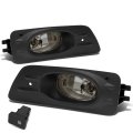 Auto Dynasty Compatible With Honda Accord 4 Door Black Lens Headlight Smoke Fog Light