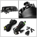Auto Dynasty Compatible With Honda Accord 4 Door Black Lens Headlight Smoke Fog Light