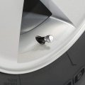 Ipick Image For Chevrolet Camaro 50 Years White On Shining Silver Aluminum Tire Valve Stem Caps