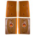 Brock Replacement Driver And Passenger 4 Pc Set Upper Lower Signal Side Marker Reflector Lights For 1988-1993 C1500 C2500 K2500 