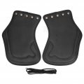 2pcs Universal Motorcycle Pu Heat Deflector Engineing Insulation Cushion Saddle Guard Leather Side Heat Shield