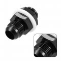 X Autohaux Car Straight Bulkhead Fuel Fitting 8an Male To Flare Union Adapter With Oil Resistant Washer Black
